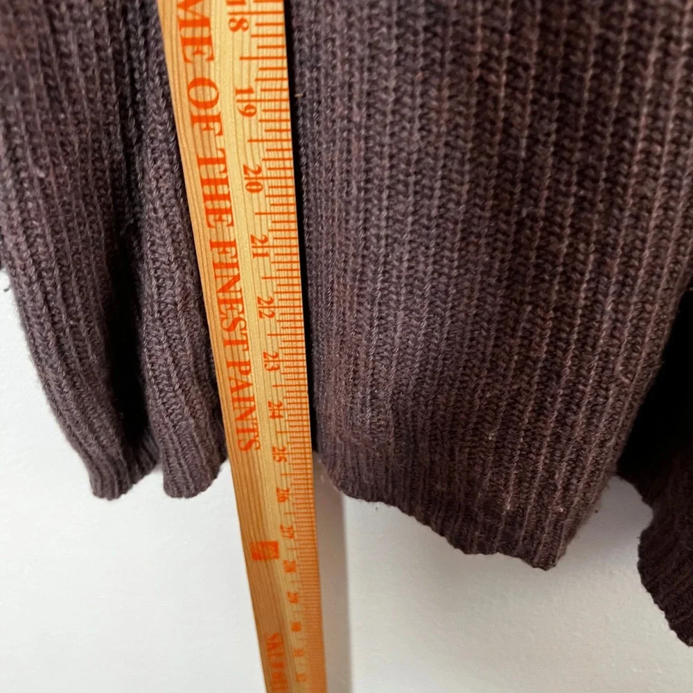 J. Crew Sweater Women's Large Brown Wool Boatneck Oversized Cozy